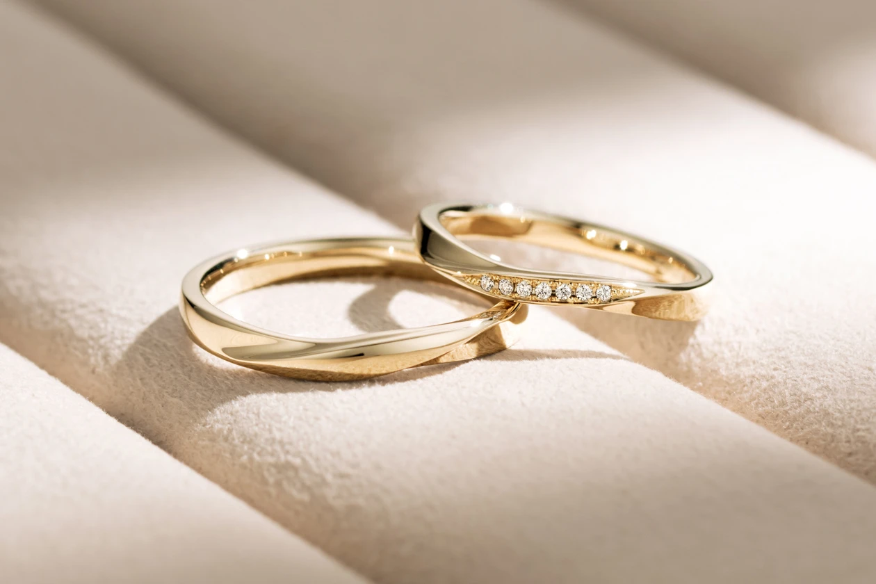 お揃い感と個性を両立させたリングに