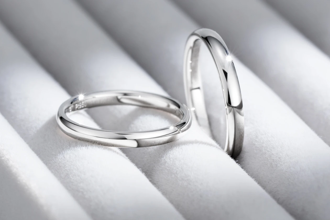 ご自身の指や婚約指輪との調和を意識した「細めの幅」