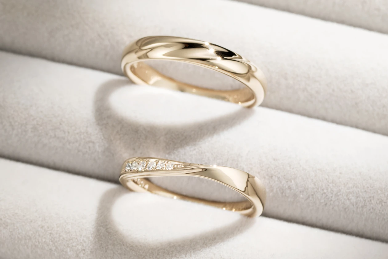 異なるデザインが同じ色味で結ばれて