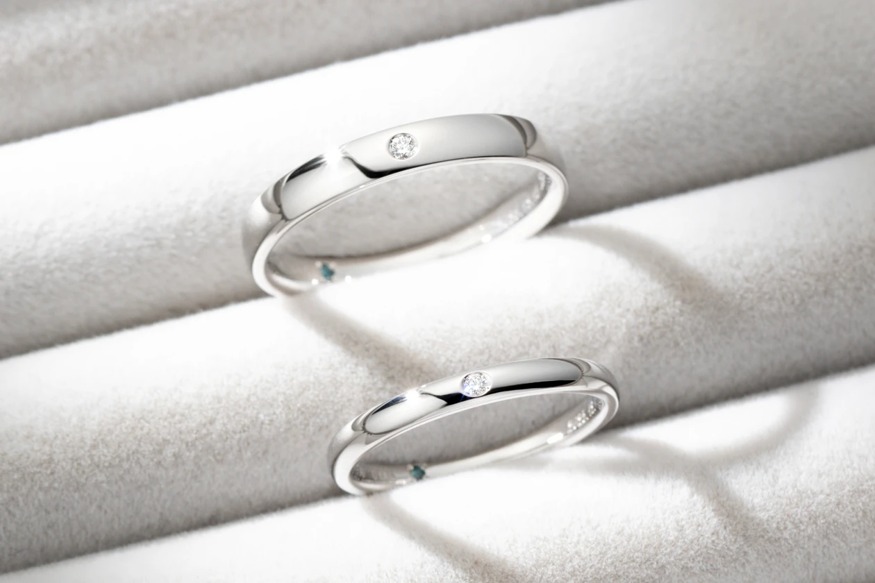 製法まで納得した上で形にしたお二人の結婚指輪