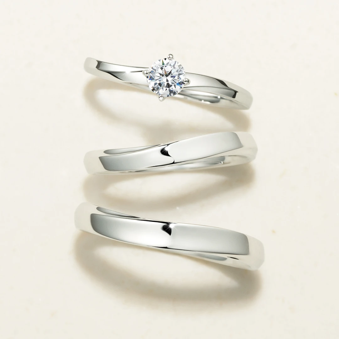 信頼で結ばれた二人を表現深すぎないやわらかなSラインが手元に優しく馴染む