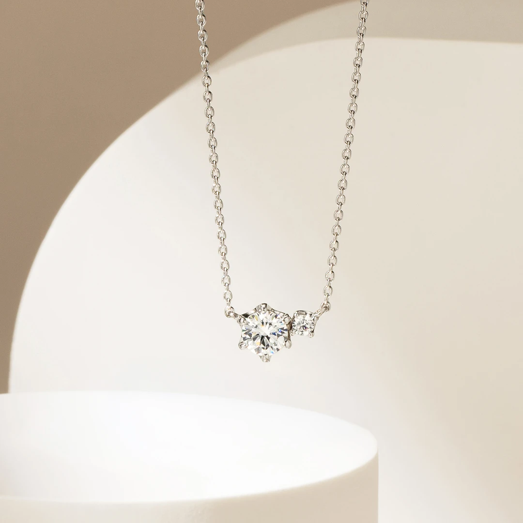 PT950 ニココ ダイヤモンド サイドストーン ネックレス 0.3ct｜婚約