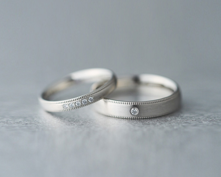 ホワイトゴールドの結婚指輪sp