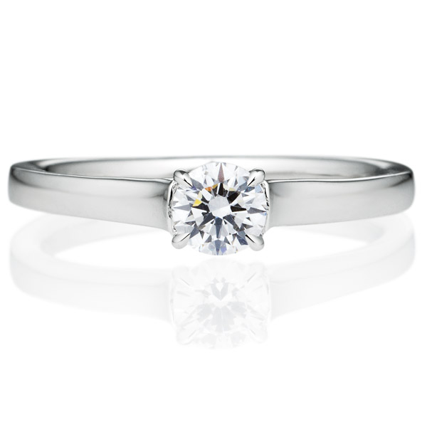 婚約指輪のオーダーメイド Pt950 ポエトリー エピック ソリティア リング 0 3ct Brilliance