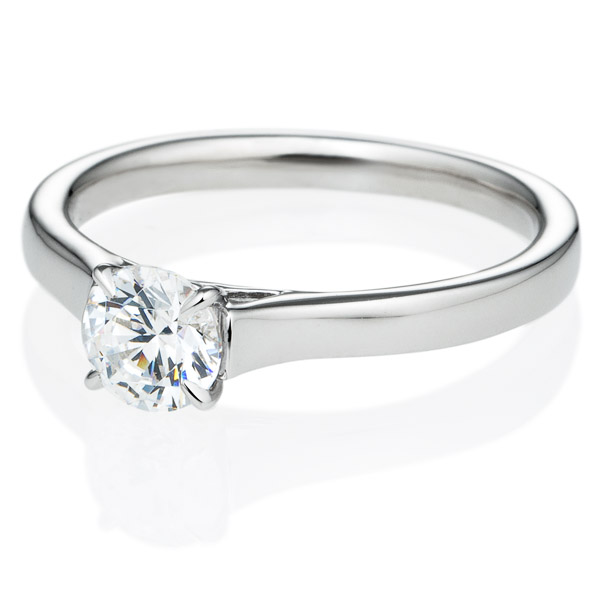 婚約指輪のオーダーメイド Pt900 ポエトリー エピック ソリティア リング 0 5ct Brilliance