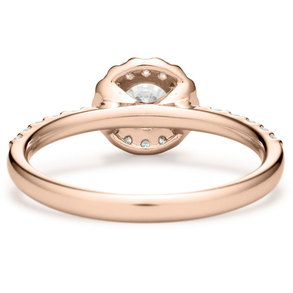 K18PG リース ダイヤモンド エタニティタイプ ヘイロー リング 0.5ct