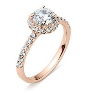 K18PG リース ダイヤモンド エタニティタイプ ヘイロー リング 0.7ct