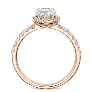 K18PG リース ダイヤモンド エタニティタイプ ヘイロー リング 0.7ct
