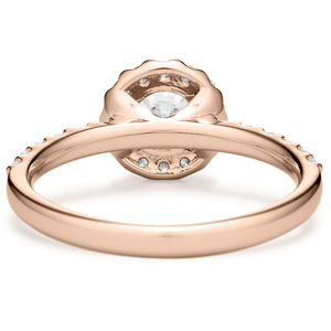 K18PG リース ダイヤモンド エタニティタイプ ヘイロー リング 0.7ct