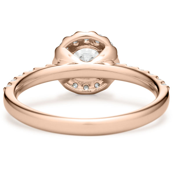 K18PG リース ダイヤモンド エタニティタイプ ヘイロー リング 0.7ct