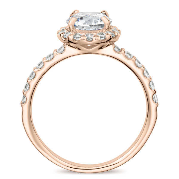 K18PG リース ダイヤモンド エタニティタイプ ヘイロー リング 1.0ct