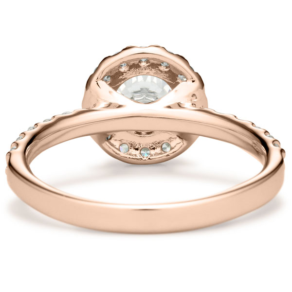 K18PG リース ダイヤモンド エタニティタイプ ヘイロー リング 1.0ct