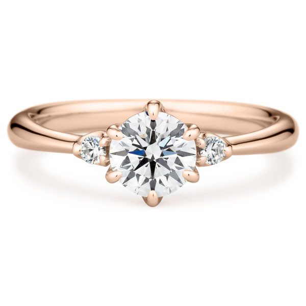 K18PG スプリング デュオ ダイヤモンド サイドストーン リング 0.7ct 