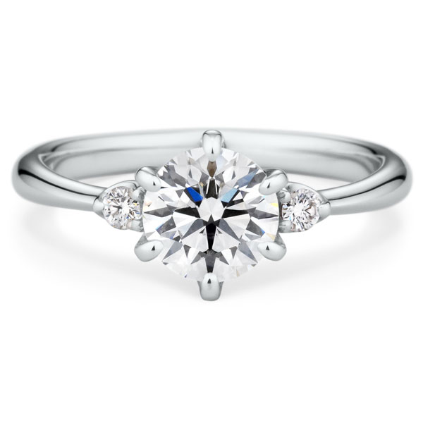 PT950 スプリング デュオ ダイヤモンド サイドストーン リング 1.0ct
