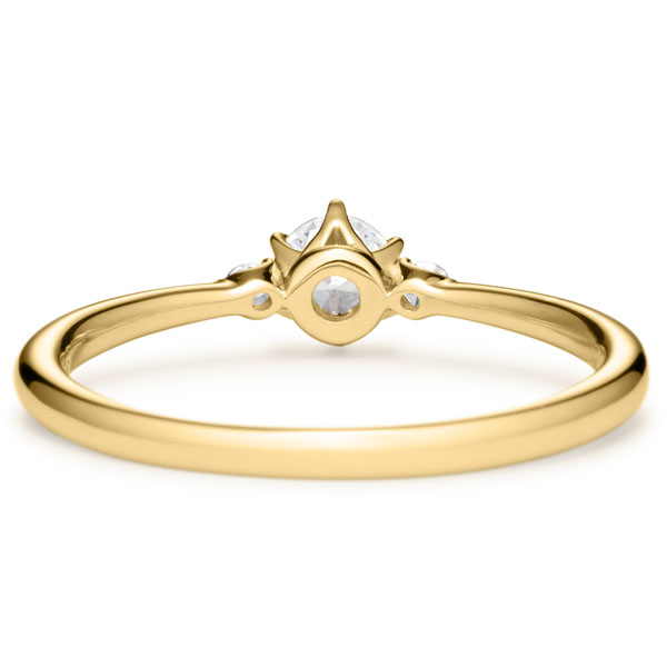 K18YG スプリング デュオ ダイヤモンド サイドストーン リング 0.2ct