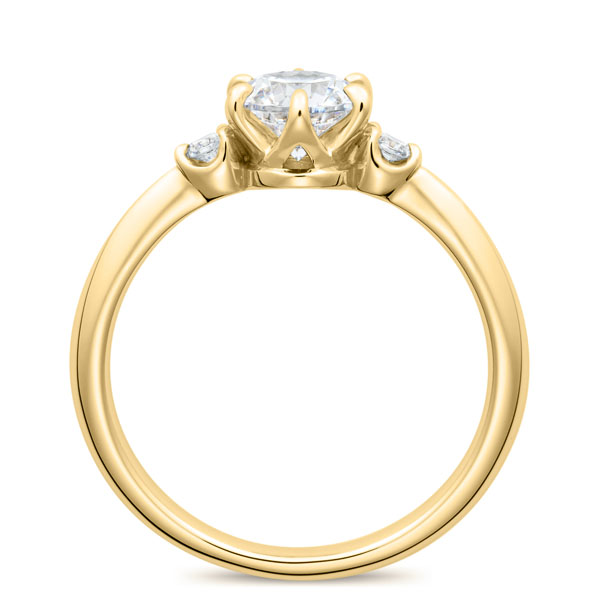 K18YG スプリング デュオ ダイヤモンド サイドストーン リング 0.7ct