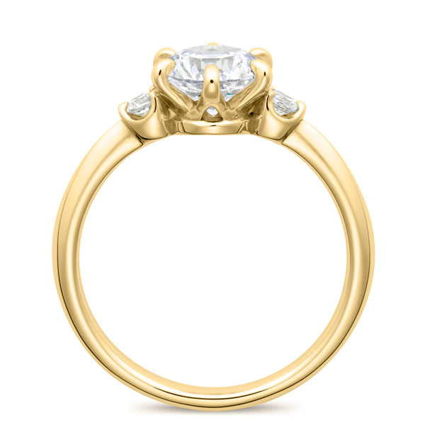 K18YG スプリング デュオ ダイヤモンド サイドストーン リング 1.0ct