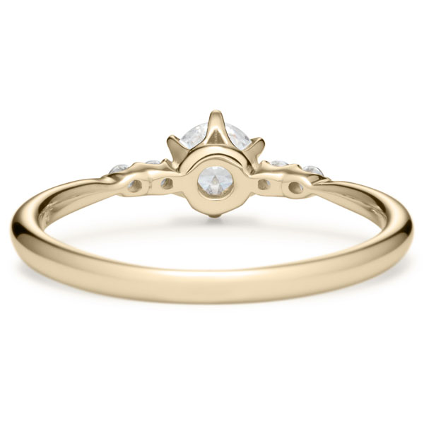 K18CG スプリング カルテット ダイヤモンド サイドストーン リング 0.3ct