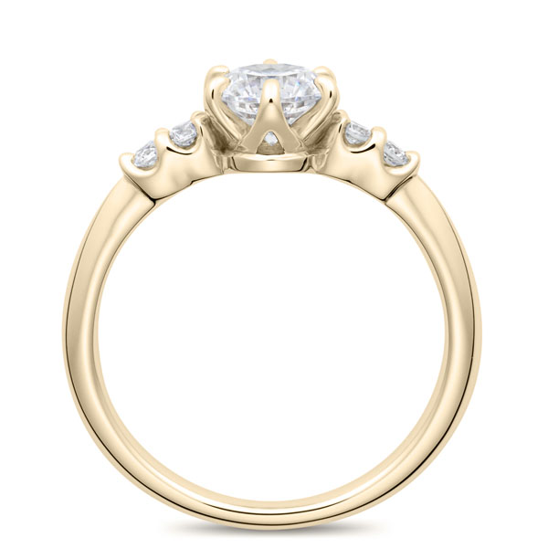 K18CG スプリング カルテット ダイヤモンド サイドストーン リング 0.7ct