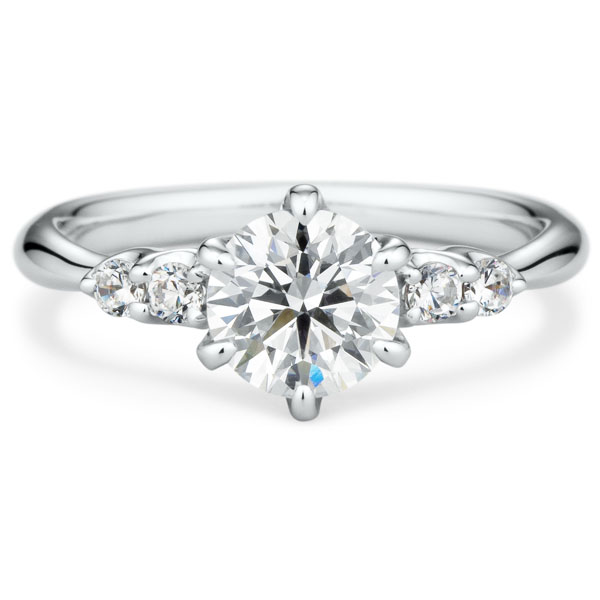 PT950 スプリング カルテット ダイヤモンド サイドストーン リング 1.0ct