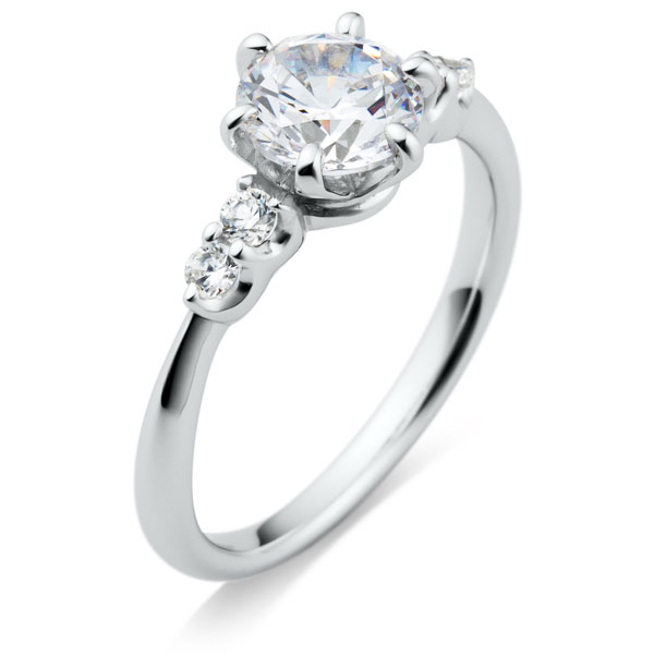 PT950 スプリング カルテット ダイヤモンド サイドストーン リング 1.0ct