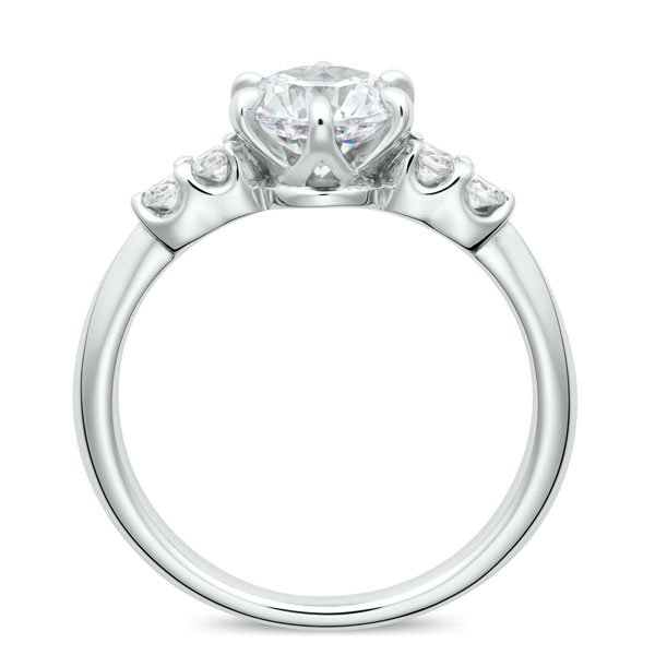 PT950 スプリング カルテット ダイヤモンド サイドストーン リング 1.0ct