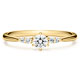 K18YG スプリング カルテット ダイヤモンド サイドストーン リング 0.2ct