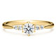 K18YG スプリング カルテット ダイヤモンド サイドストーン リング 0.3ct