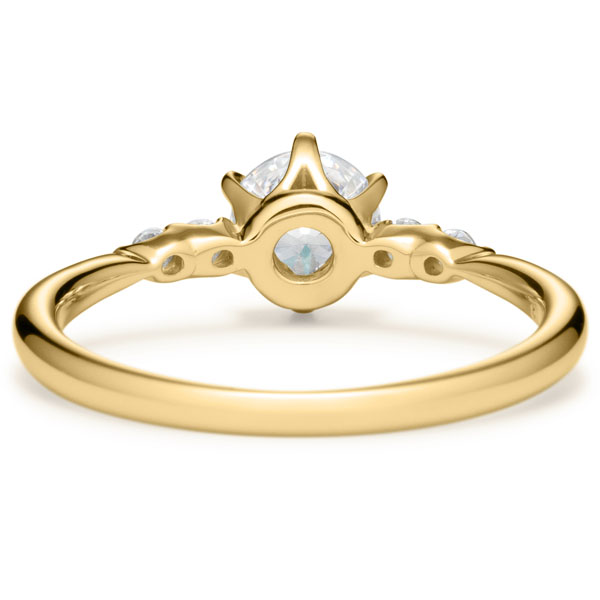 K18YG スプリング カルテット ダイヤモンド サイドストーン リング 0.5ct