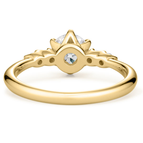 K18YG スプリング カルテット ダイヤモンド サイドストーン リング 0.7