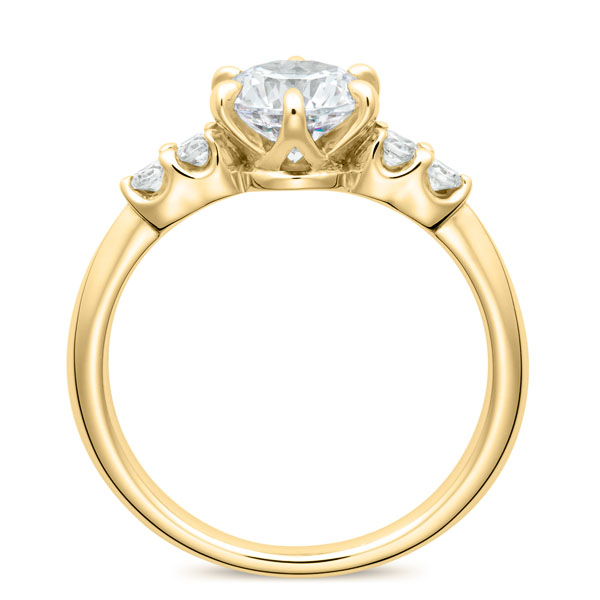 K18YG スプリング カルテット ダイヤモンド サイドストーン リング 1.0ct