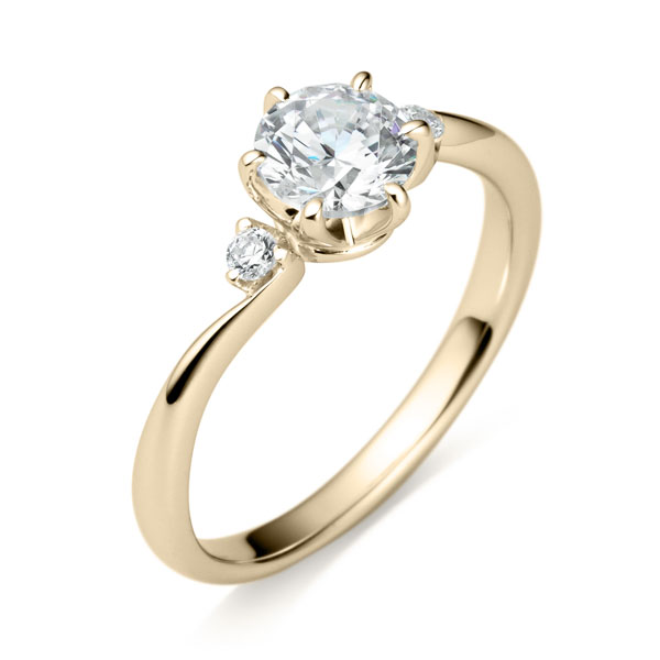 K18CG ミュゼット ダイヤモンド サイドストーン リング 0.7ct