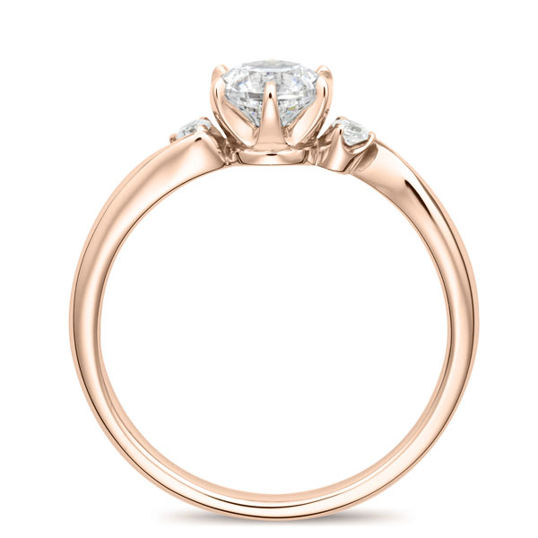 K18PG ミュゼット ダイヤモンド サイドストーン リング 0.5ct