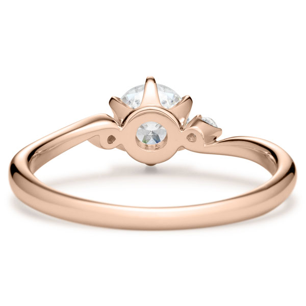 K18PG ミュゼット ダイヤモンド サイドストーン リング 0.5ct