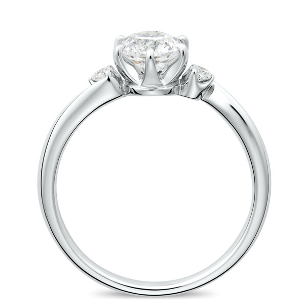 PT950 ミュゼット ダイヤモンド サイドストーン リング 0.7ct