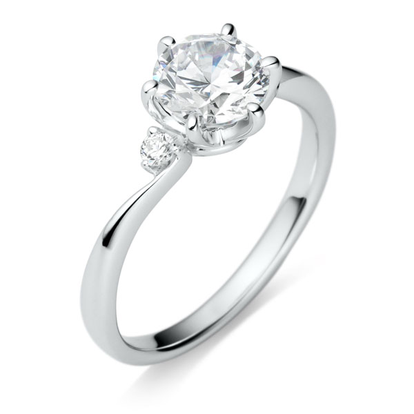 PT950 ミュゼット ダイヤモンド サイドストーン リング 1.0ct