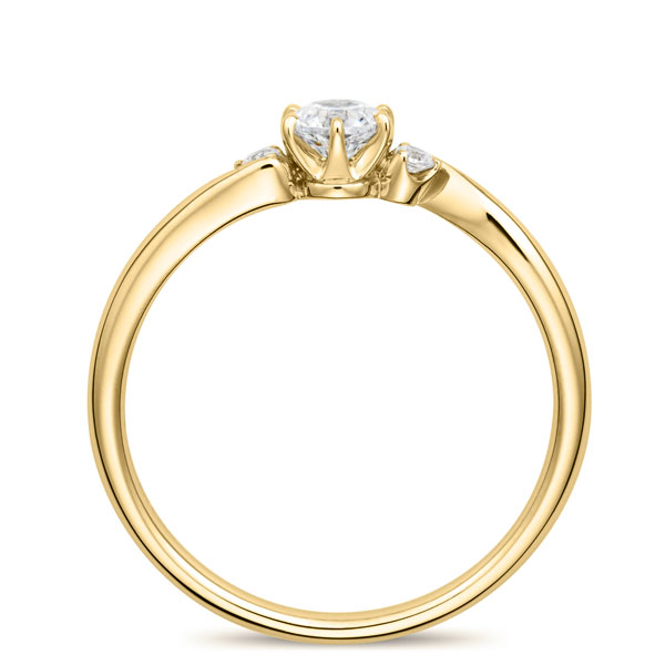K18YG ミュゼット ダイヤモンド サイドストーン リング 0.2ct｜婚約