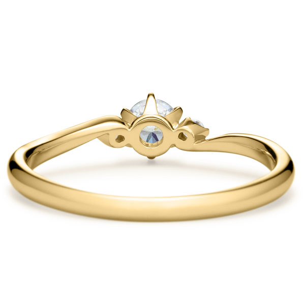 K18YG ミュゼット ダイヤモンド サイドストーン リング 0.2ct｜婚約