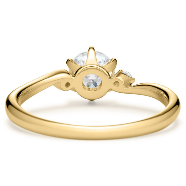 K18YG ミュゼット ダイヤモンド サイドストーン リング 0.5ct