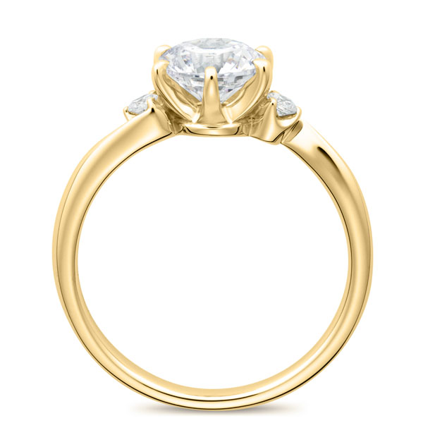 K18YG ミュゼット ダイヤモンド サイドストーン リング 1.0ct