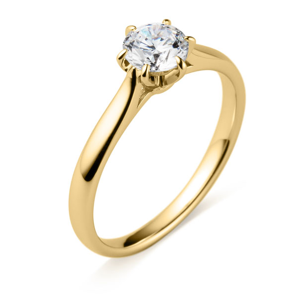 K18YG ヴィラ ソリティア リング 0.5ct