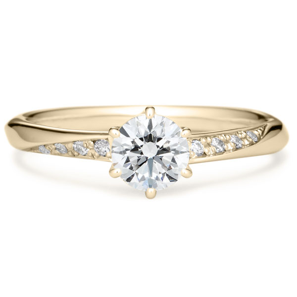 K18CG メテオール ダイヤモンド サイドストーン リング 0.5ct