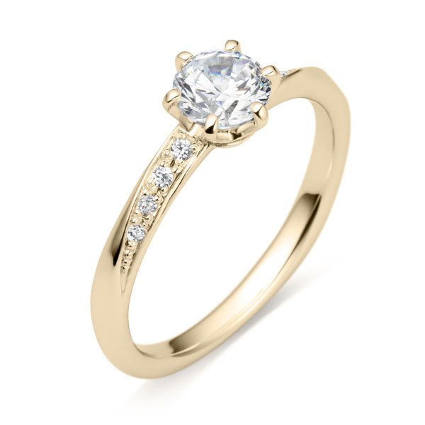 K18CG メテオール ダイヤモンド サイドストーン リング 0.5ct