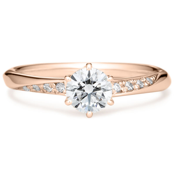 K18PG メテオール ダイヤモンド サイドストーン リング 0.5ct