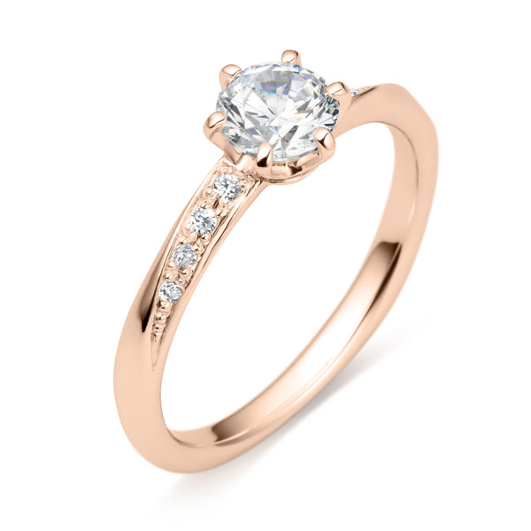 K18PG メテオール ダイヤモンド サイドストーン リング 0.5ct