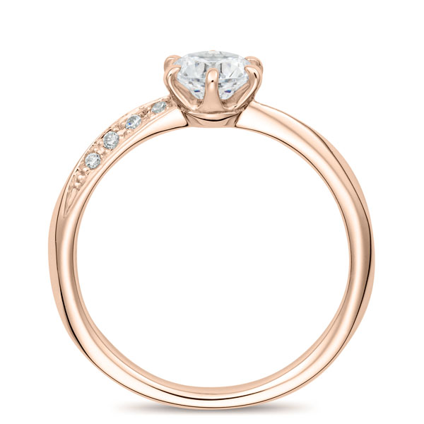 K18PG メテオール ダイヤモンド サイドストーン リング 0.5ct