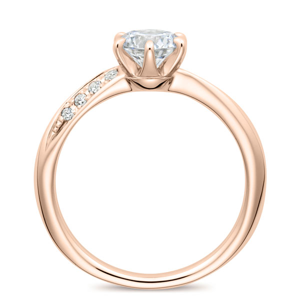 K18PG メテオール ダイヤモンド サイドストーン リング 0.7ct｜婚約