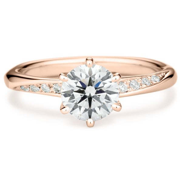 K18PG メテオール ダイヤモンド サイドストーン リング 1.0ct｜婚約