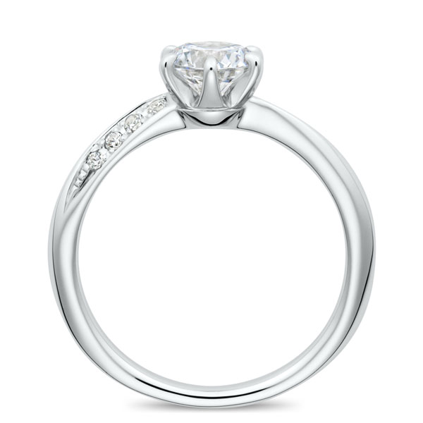PT950 メテオール ダイヤモンド サイドストーン リング 0.7ct