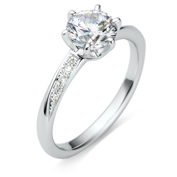 PT950 メテオール ダイヤモンド サイドストーン リング 1.0ct